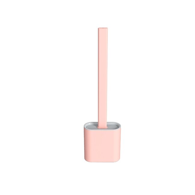 Household cleaning expert silicone wall-mounted toilet brush creative cleaning brush set soft plastic brush long handle brush-0