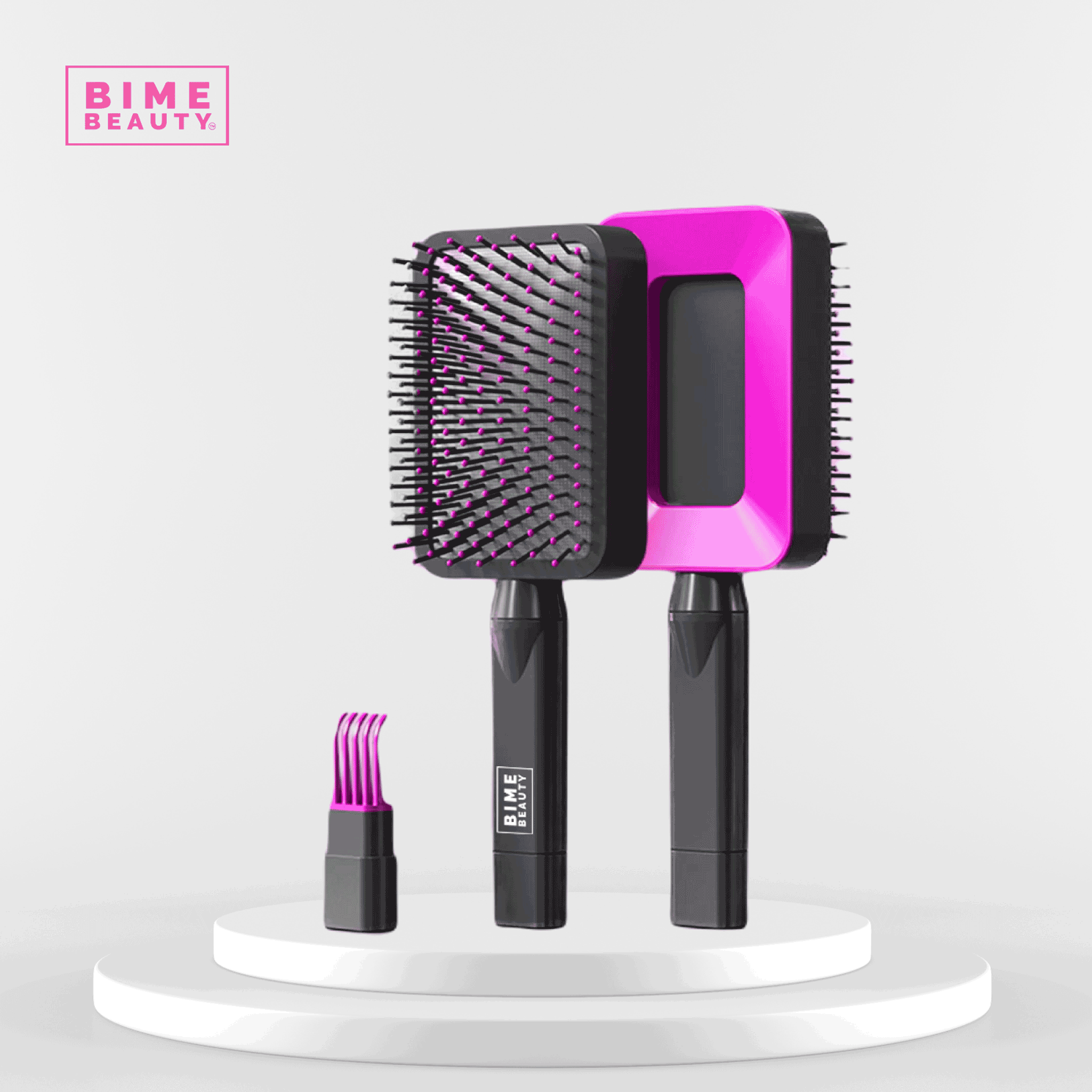 3D Self-cleaning Deluxe Rectangular Hair Brush-5