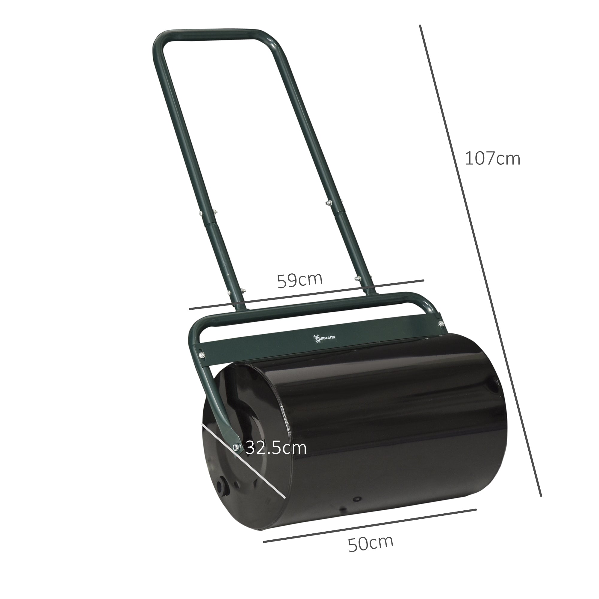 38L Fillable Steel Lawn Roller for Lawn Flattening - Dark Green-2