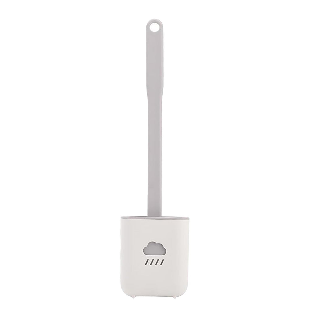 Household cleaning expert silicone wall-mounted toilet brush creative cleaning brush set soft plastic brush long handle brush-2