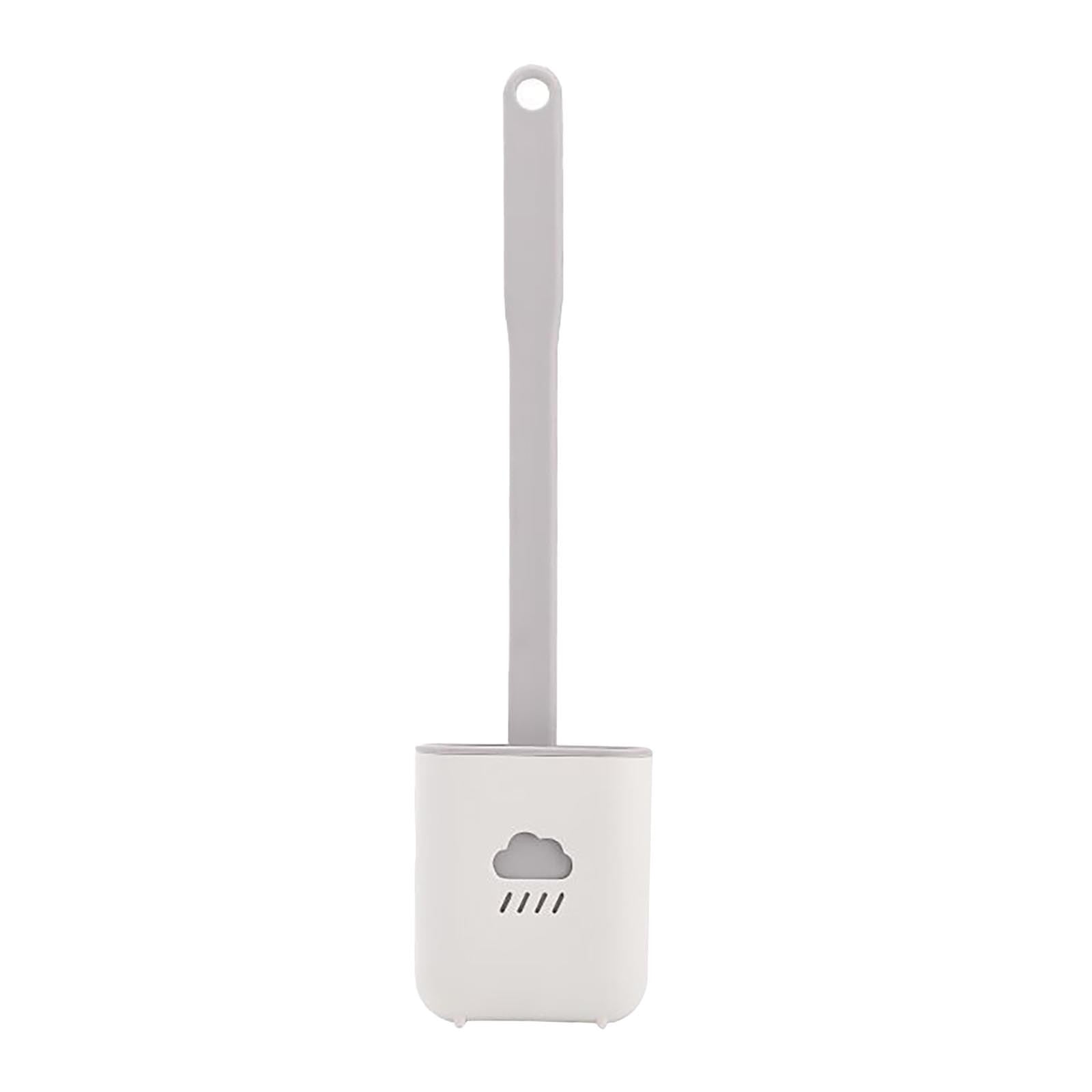 Household cleaning expert silicone wall-mounted toilet brush creative cleaning brush set soft plastic brush long handle brush-2