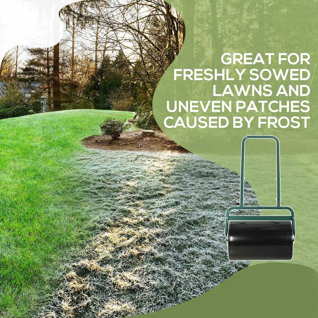 38L Fillable Steel Lawn Roller for Lawn Flattening - Dark Green-4